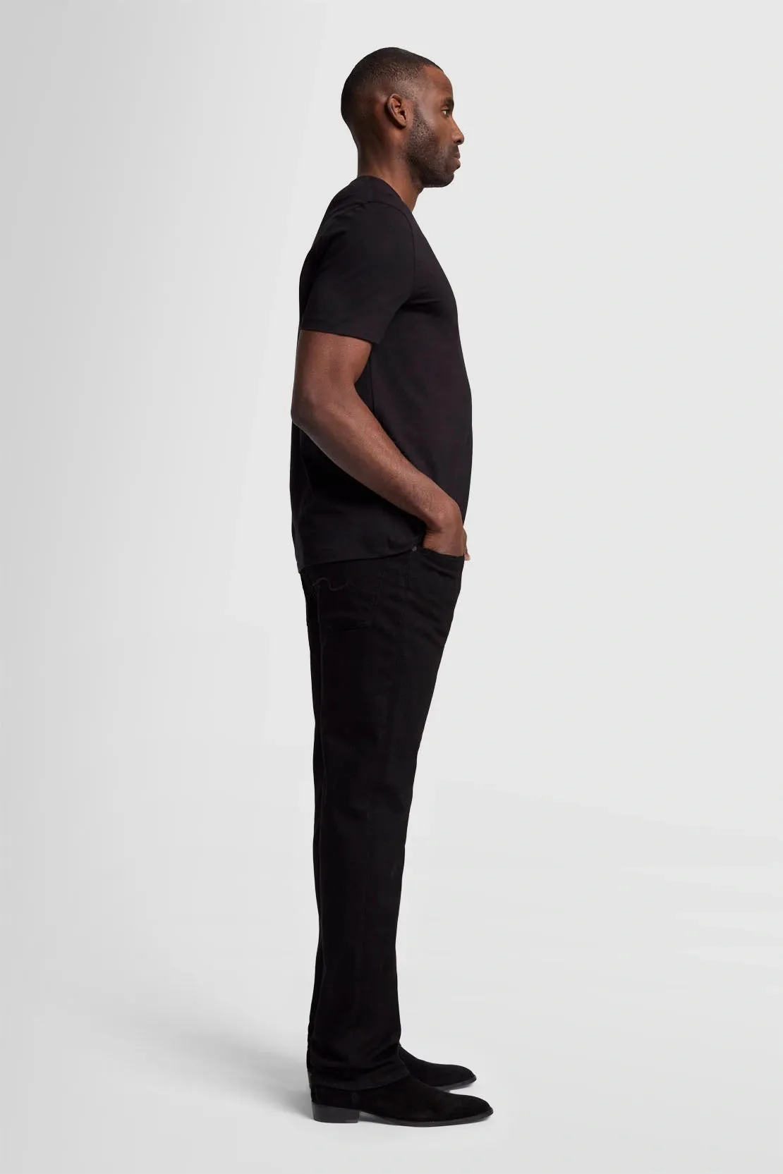 7 FOR ALL MANKIND - LUXE PERFORMANCE T-Shirt in Black JSIM237LBK