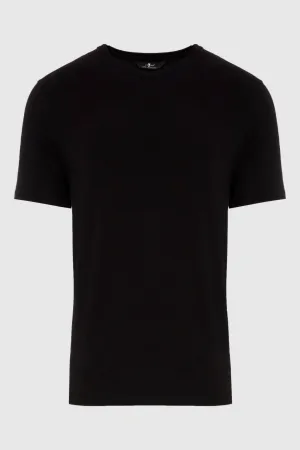 7 FOR ALL MANKIND - LUXE PERFORMANCE T-Shirt in Black JSIM237LBK