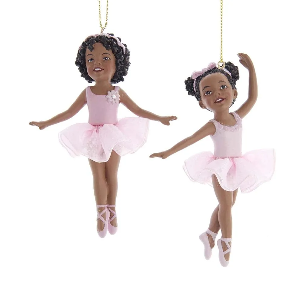 Ballerina Girls Christmas Ornament Set