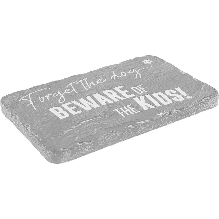 Beware of the Kids Garden Stepping Stone