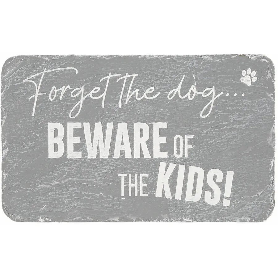 Beware of the Kids Garden Stepping Stone