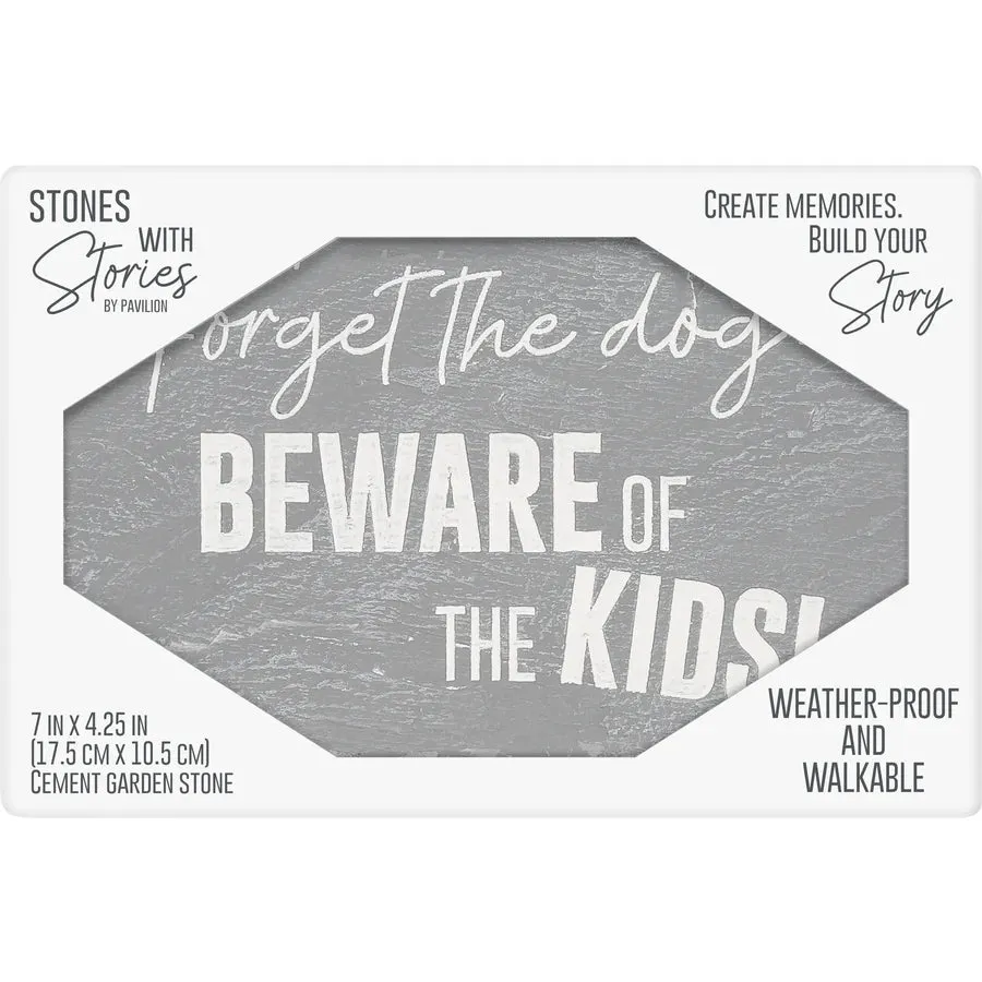 Beware of the Kids Garden Stepping Stone
