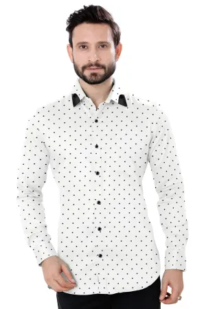Black And White Polka Dot Cotton Shirt