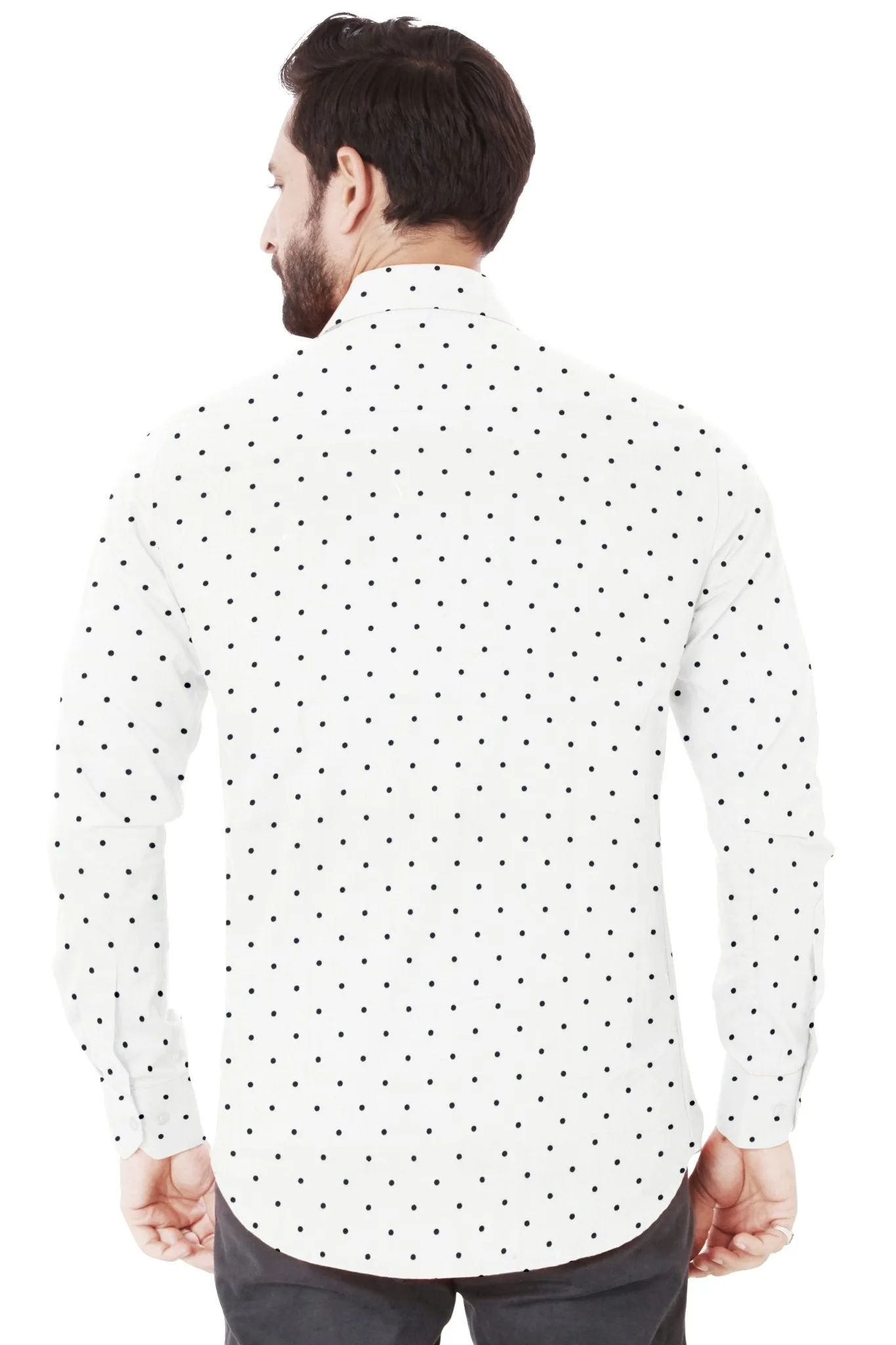 Black And White Polka Dot Cotton Shirt