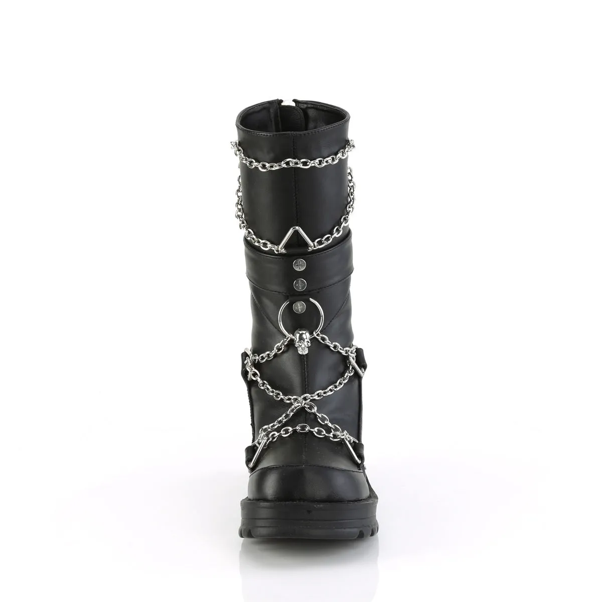 Bratty-120 Chain My Punk Black Boots