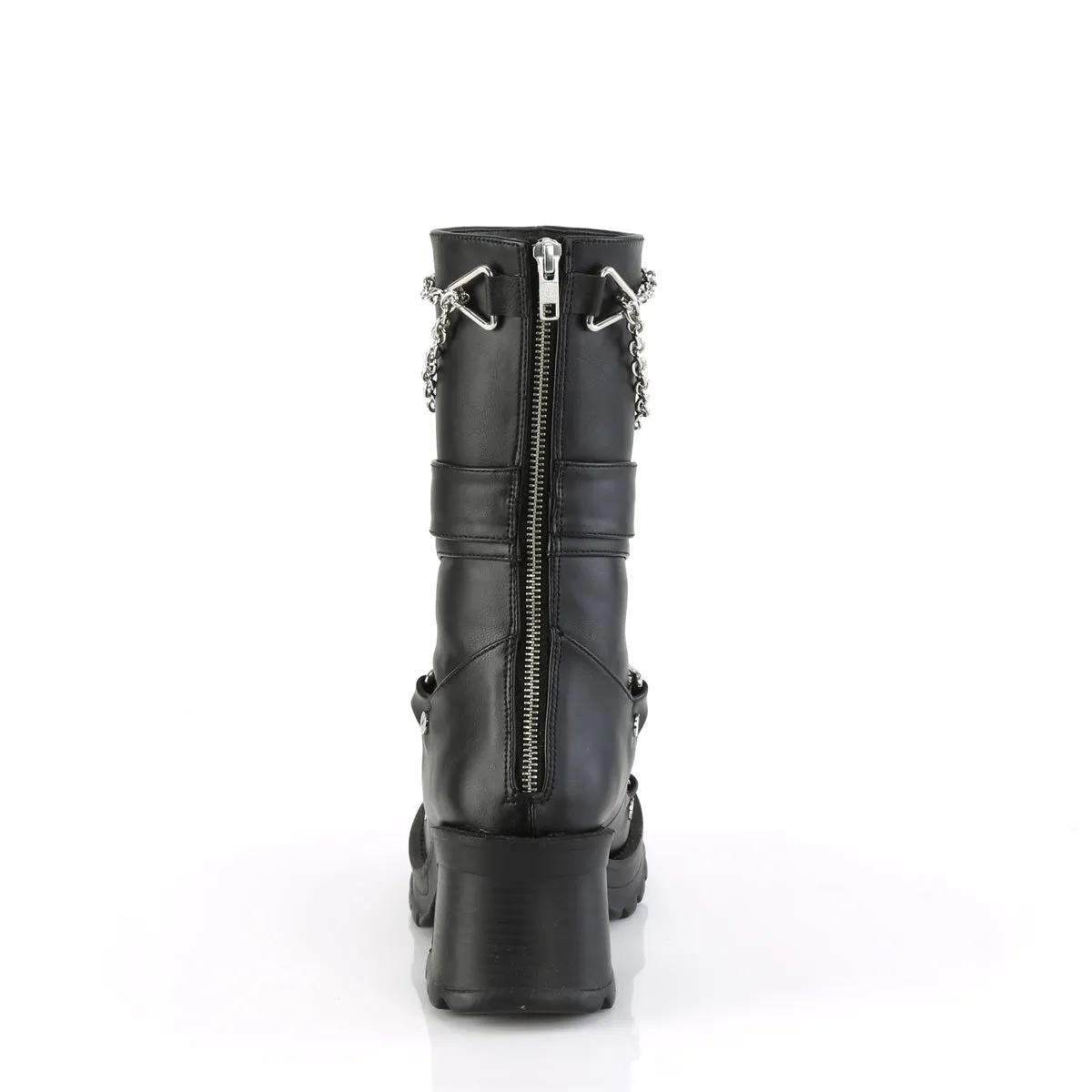 Bratty-120 Chain My Punk Black Boots