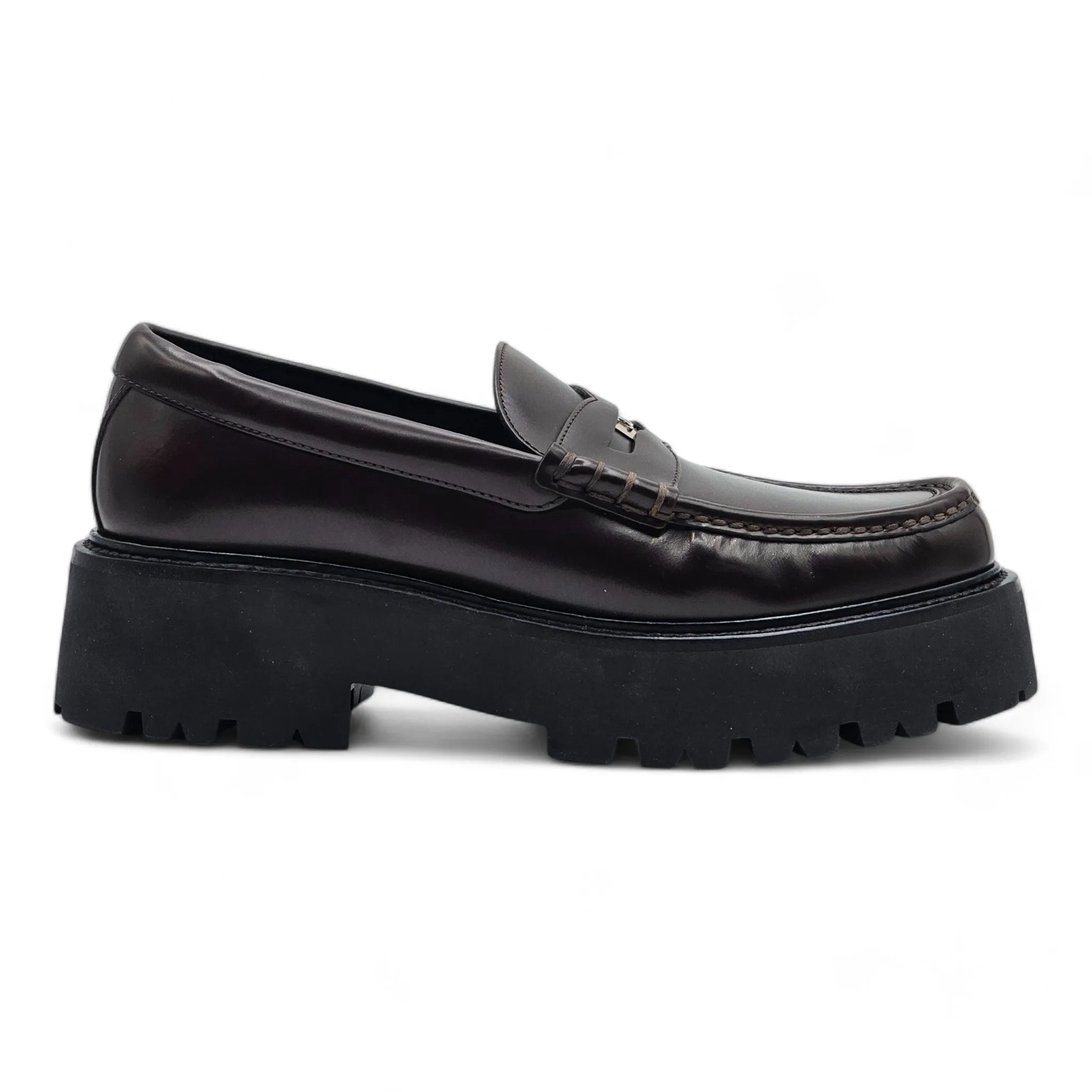 Celine Penny Chunky Loafers - Leather - Brown - 41