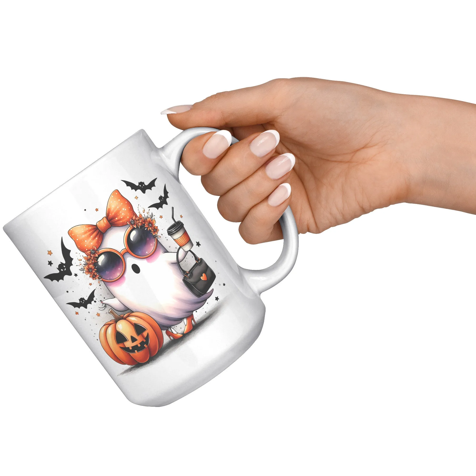CHIC Coffee Drinking GHOST 15oz COFFEE MUG