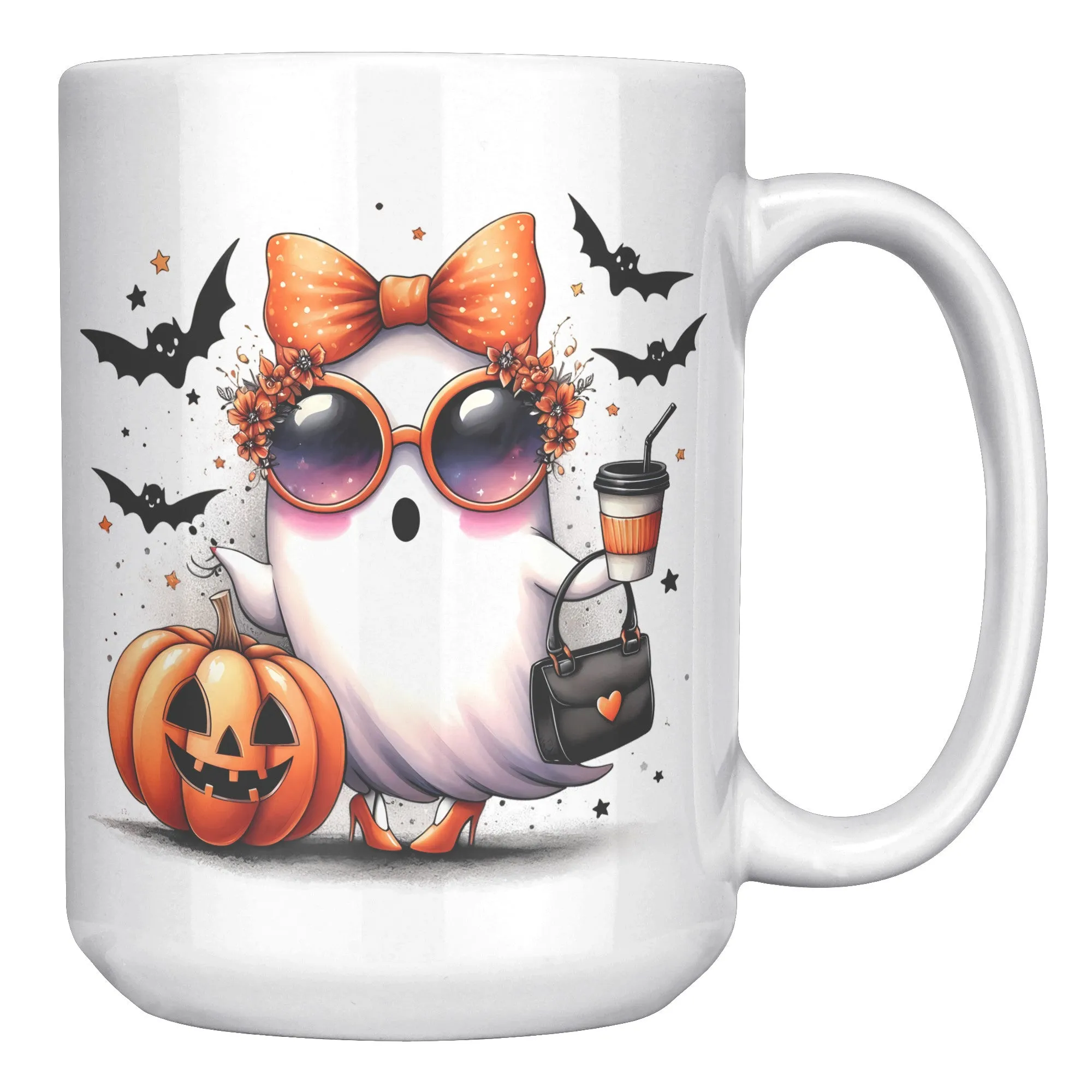 CHIC Coffee Drinking GHOST 15oz COFFEE MUG