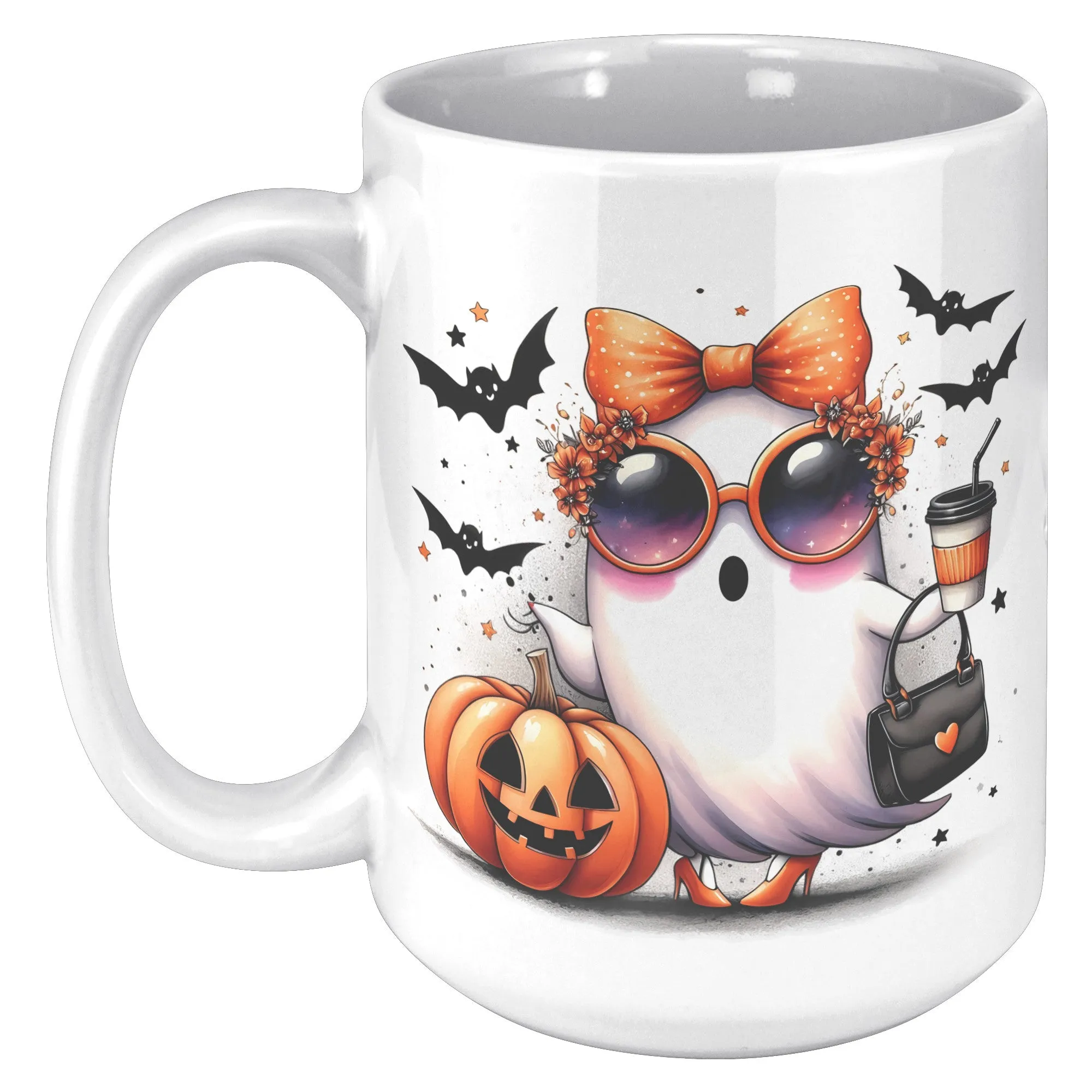 CHIC Coffee Drinking GHOST 15oz COFFEE MUG