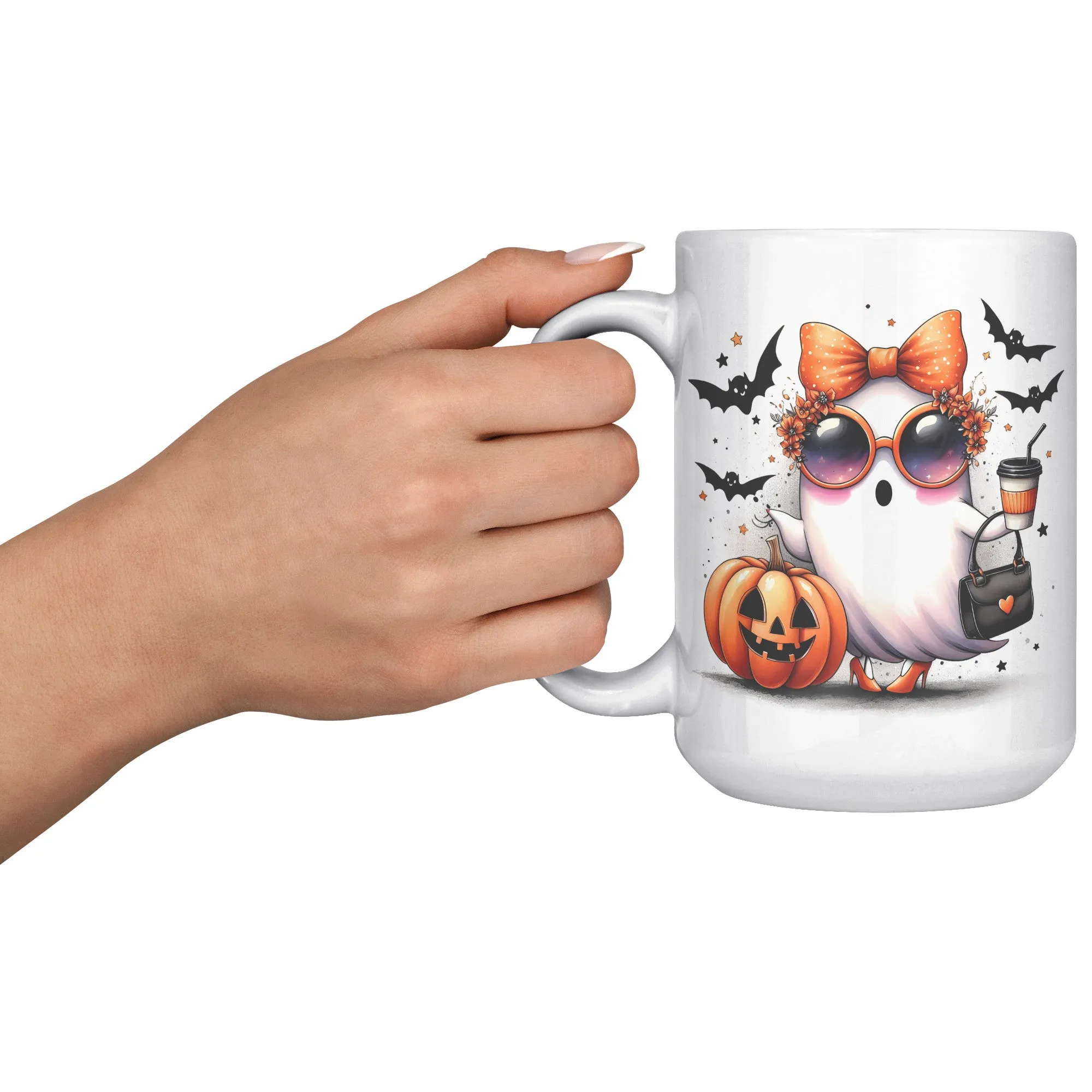CHIC Coffee Drinking GHOST 15oz COFFEE MUG