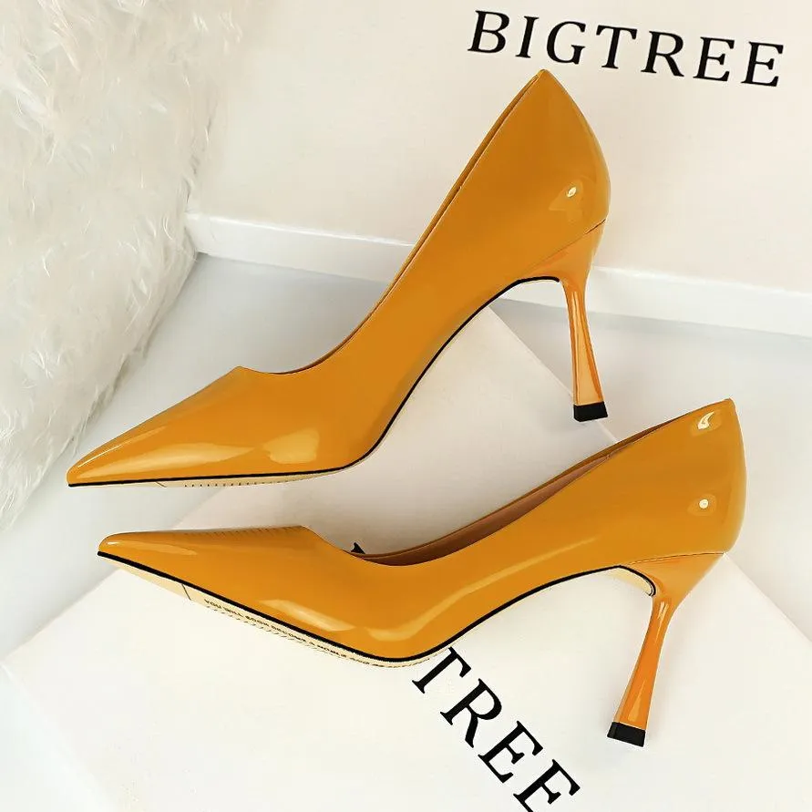 Chicvane Pointed Toe Stiletto Heel Pump Bridal Party Heels