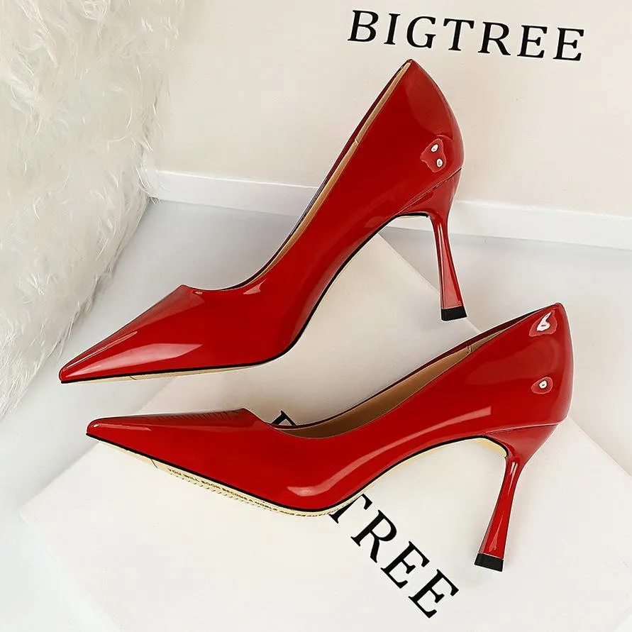 Chicvane Pointed Toe Stiletto Heel Pump Bridal Party Heels