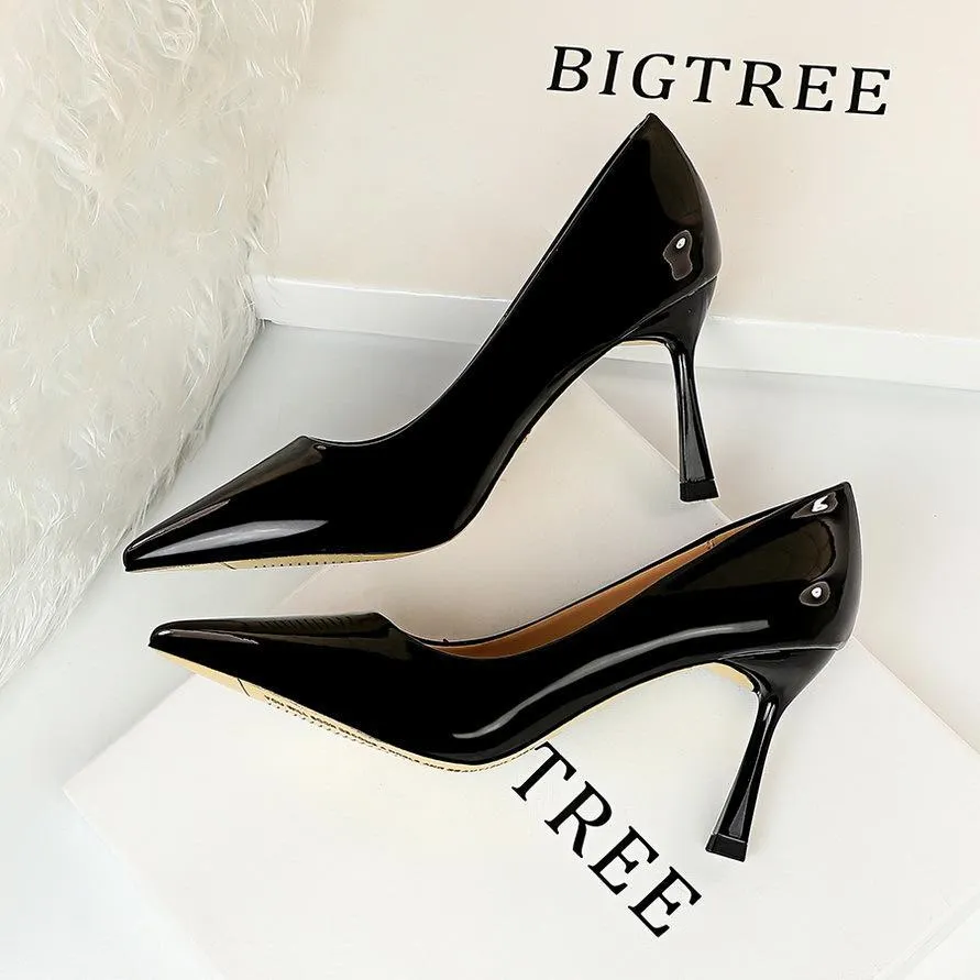 Chicvane Pointed Toe Stiletto Heel Pump Bridal Party Heels
