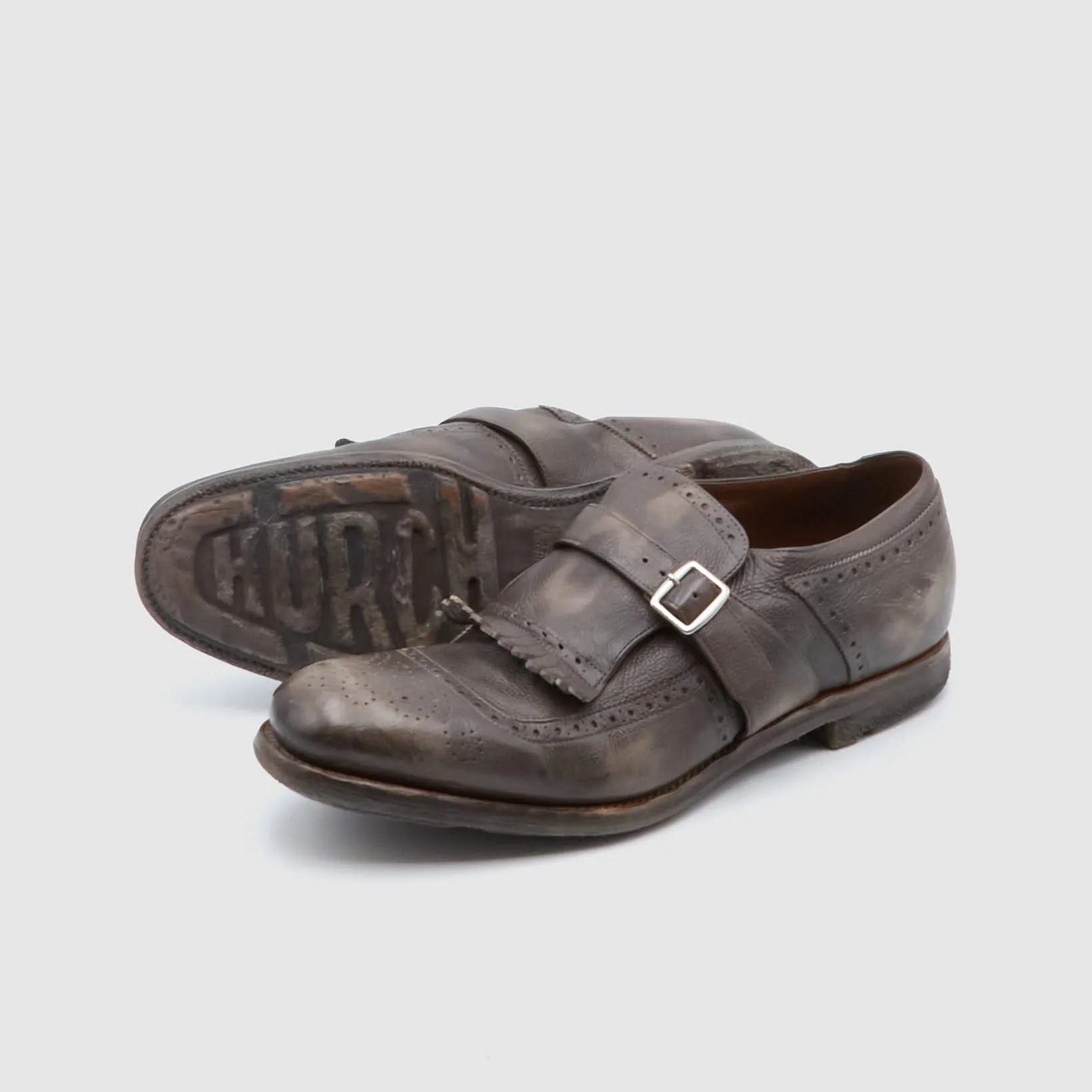 Church's Distressed Side Buckle Shanghai Loafer