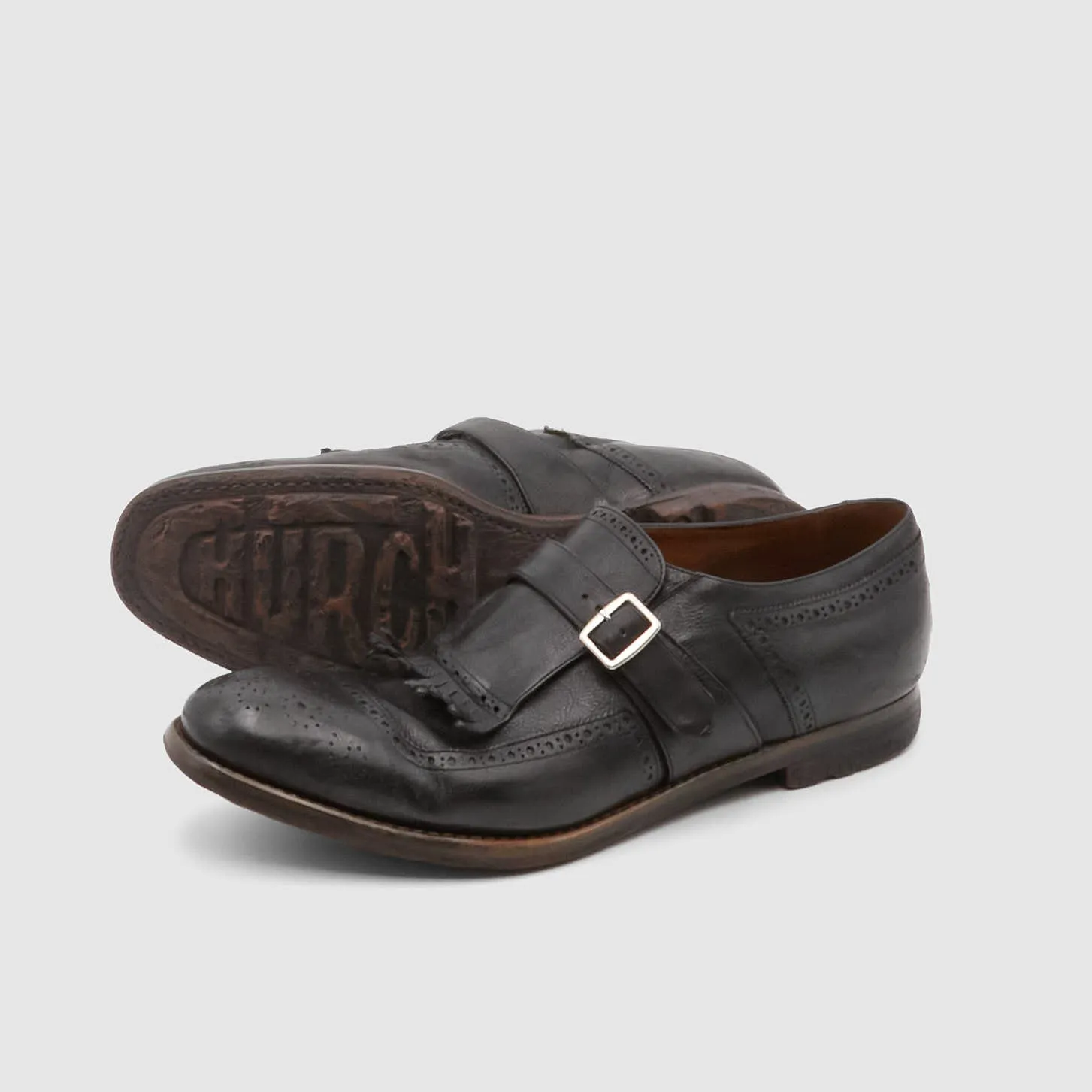 Church's Distressed Side Buckle Shanghai Loafer