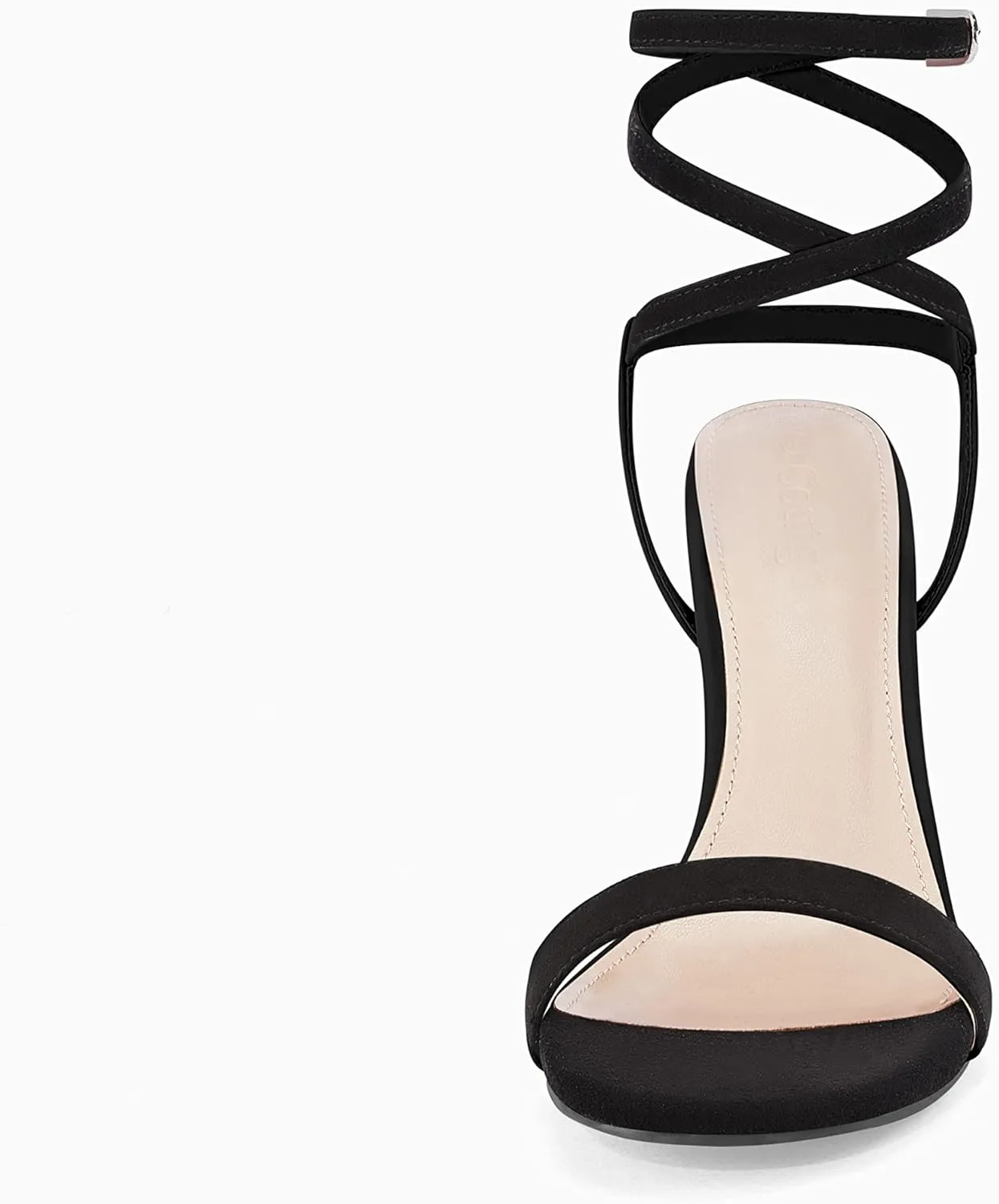 Coutgo Womens Strappy Lace up Heels Sandals Sexy High Heeled Ankle Strap Summer Dress Shoes