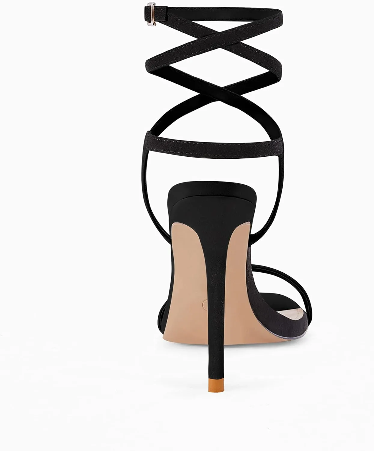 Coutgo Womens Strappy Lace up Heels Sandals Sexy High Heeled Ankle Strap Summer Dress Shoes