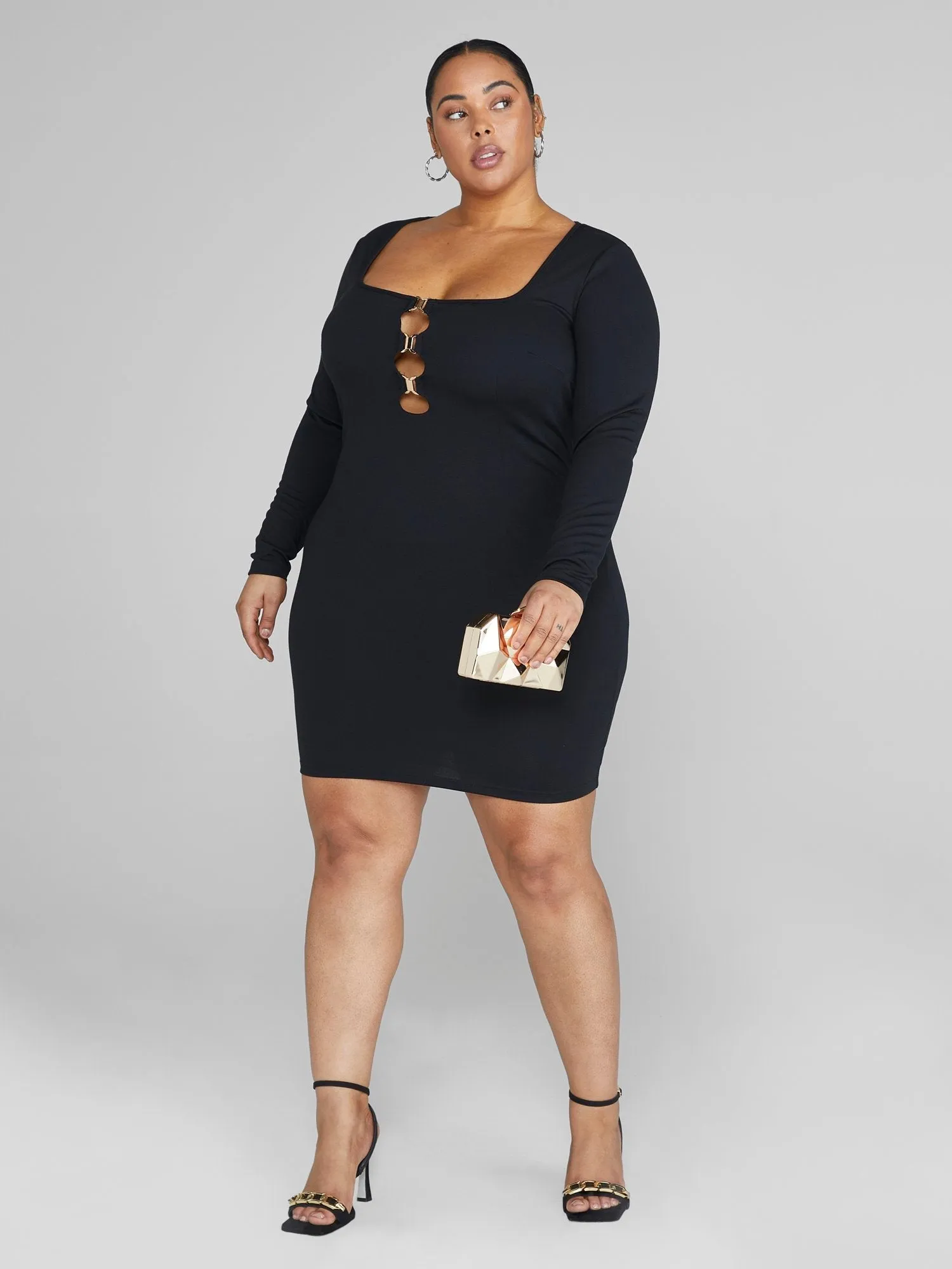 Fashion To Figure - Suzanne Cutout Knit Bodycon Dress