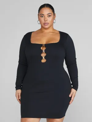Fashion To Figure - Suzanne Cutout Knit Bodycon Dress