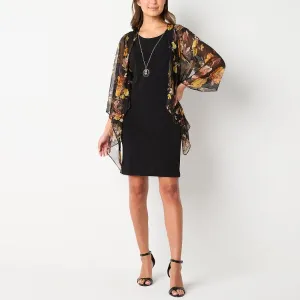 Faux-Jacket Dress With Removable Necklace