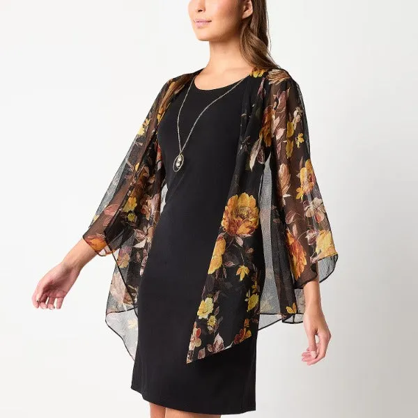 Faux-Jacket Dress With Removable Necklace