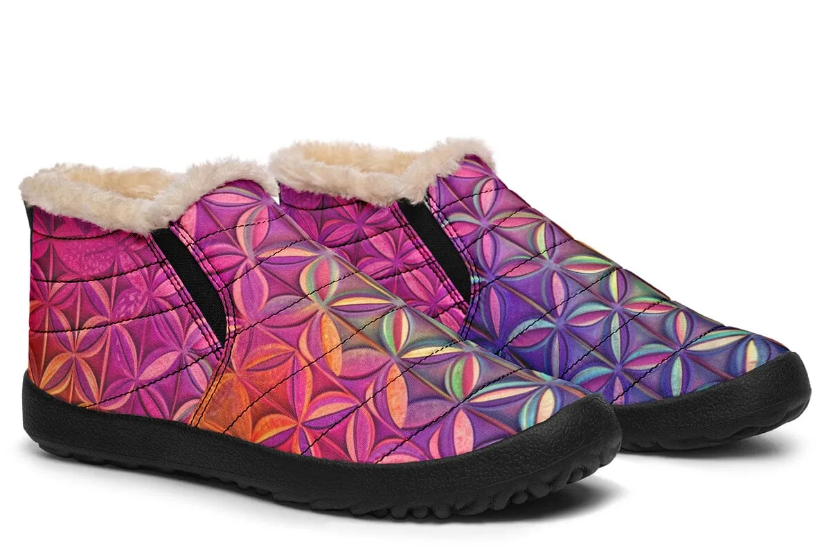 Flower Life Magenta Winter Slippers