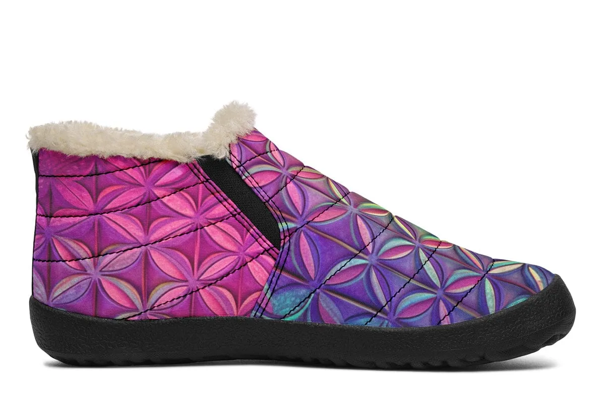 Flower Life Magenta Winter Slippers