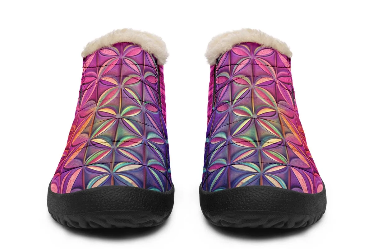 Flower Life Magenta Winter Slippers