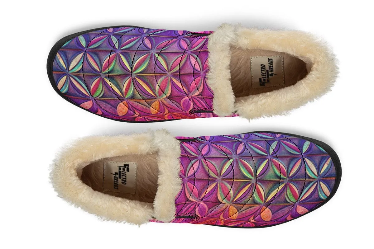Flower Life Magenta Winter Slippers