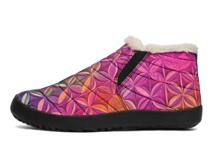 Flower Life Magenta Winter Slippers