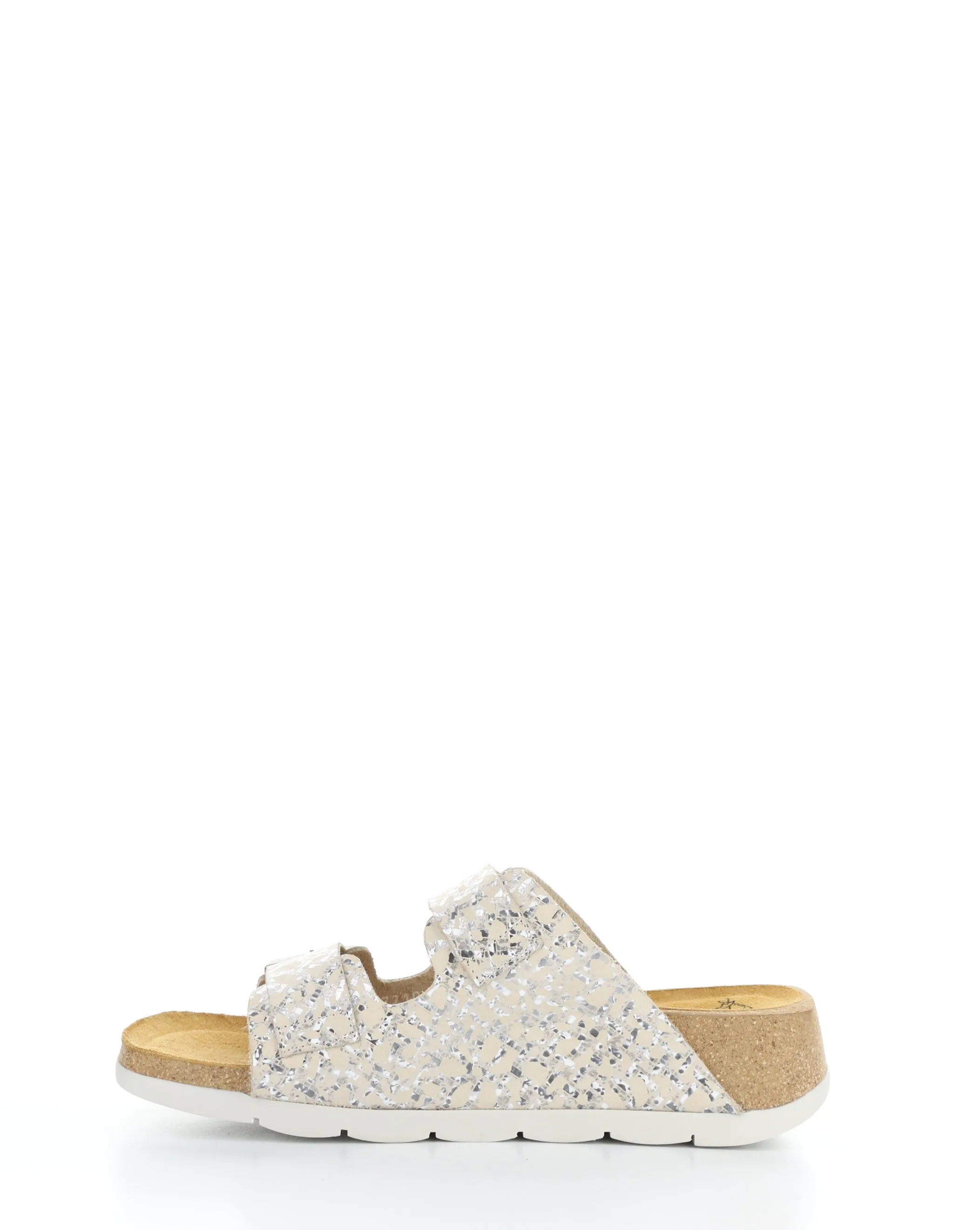 Fly london "Caja" cork buckle sandal white multi