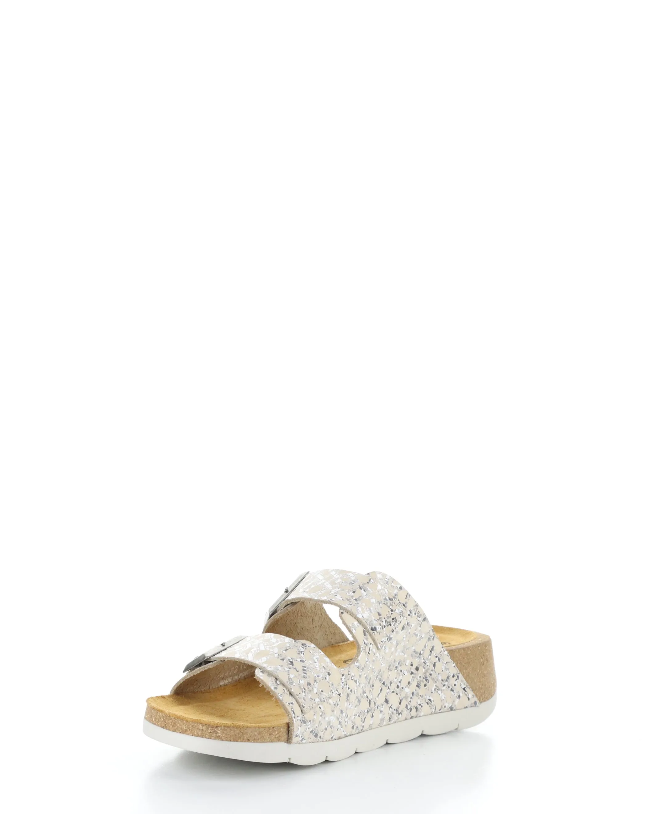 Fly london "Caja" cork buckle sandal white multi