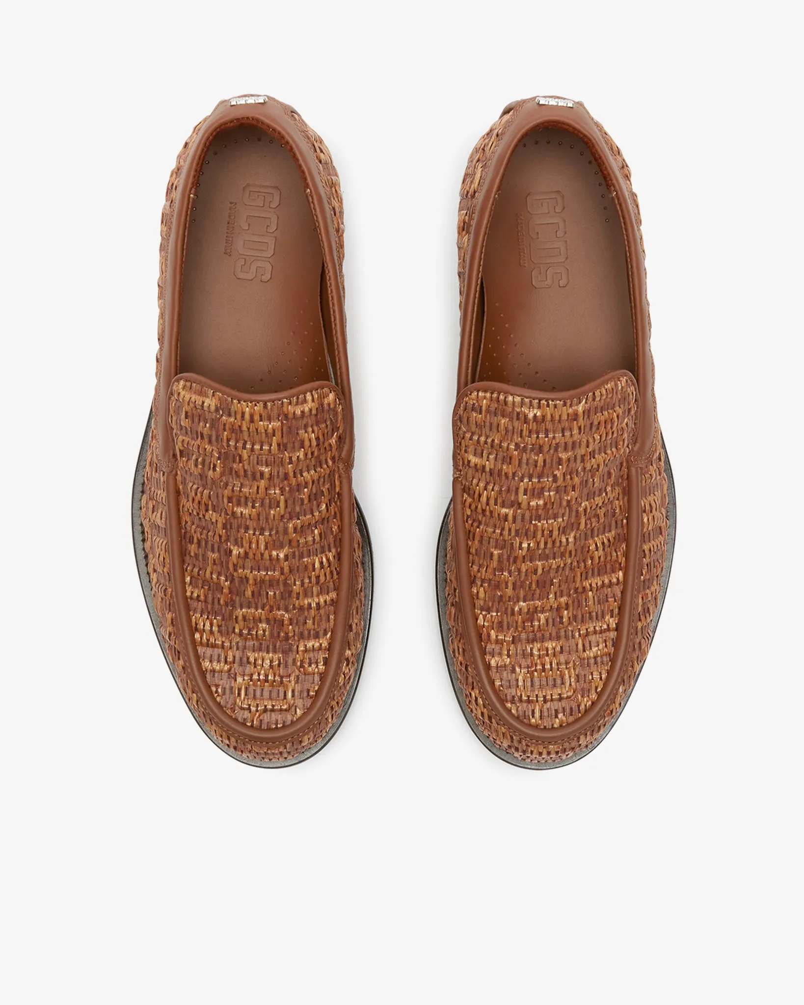 Gcds Monogram Rafia Loafers