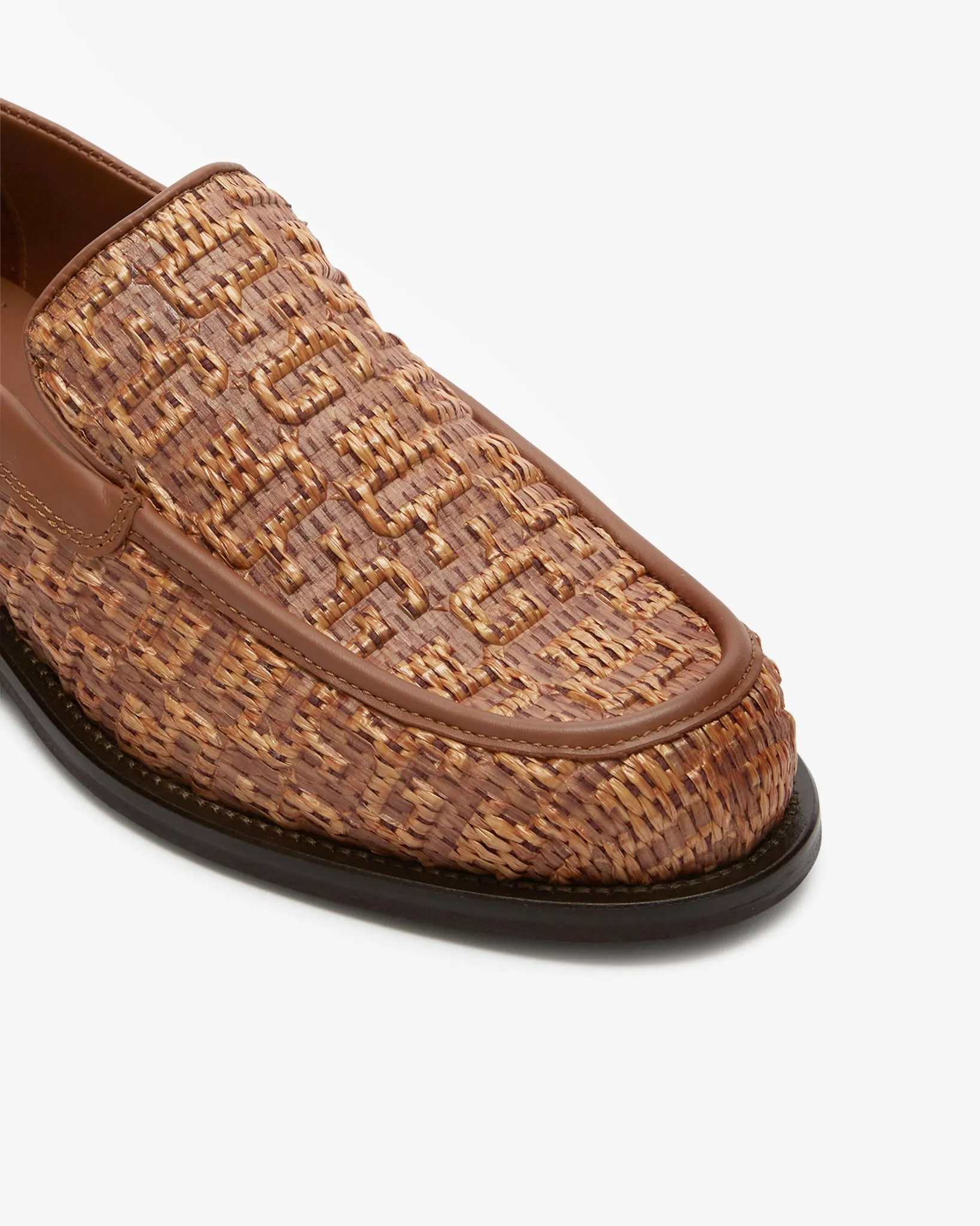 Gcds Monogram Rafia Loafers