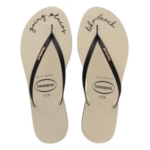 HAVAIANAS YOU PRINT - BEIGE/BLACK