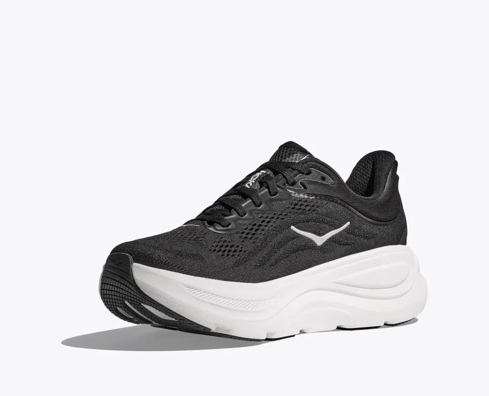 Hoka Bondi 9 Wide Running Shoe - Black / White