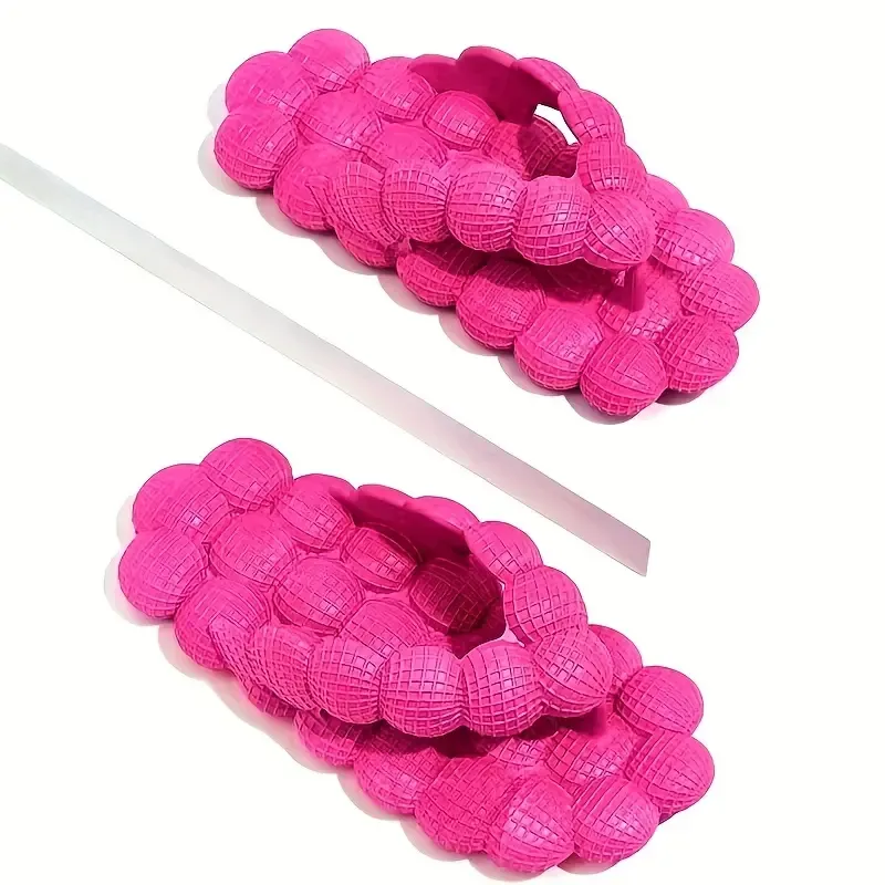 Hot Pink Outdoor Soft Bubble Flip Flops for Women