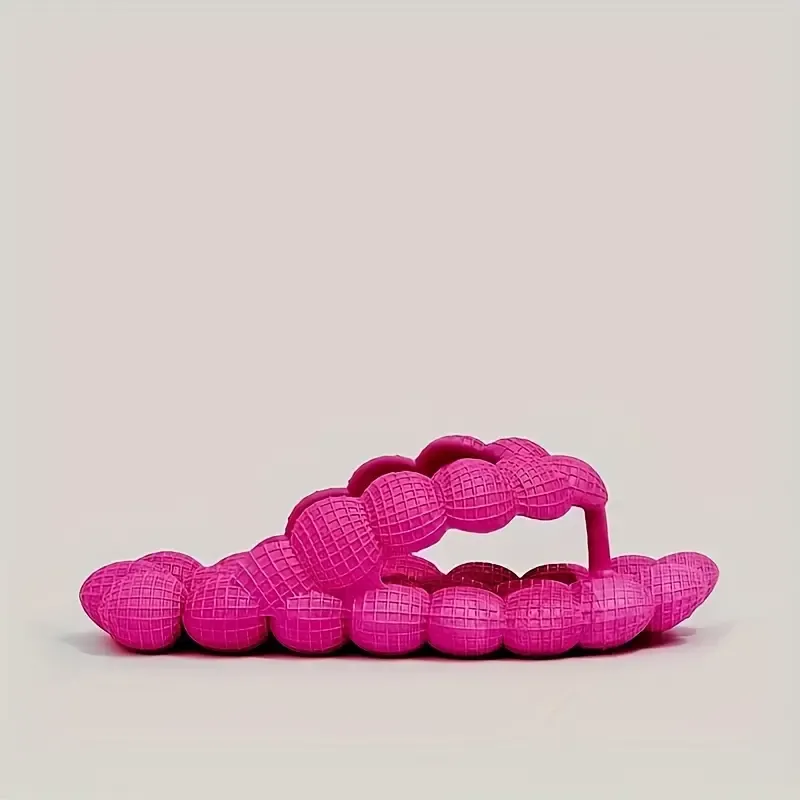Hot Pink Outdoor Soft Bubble Flip Flops for Women