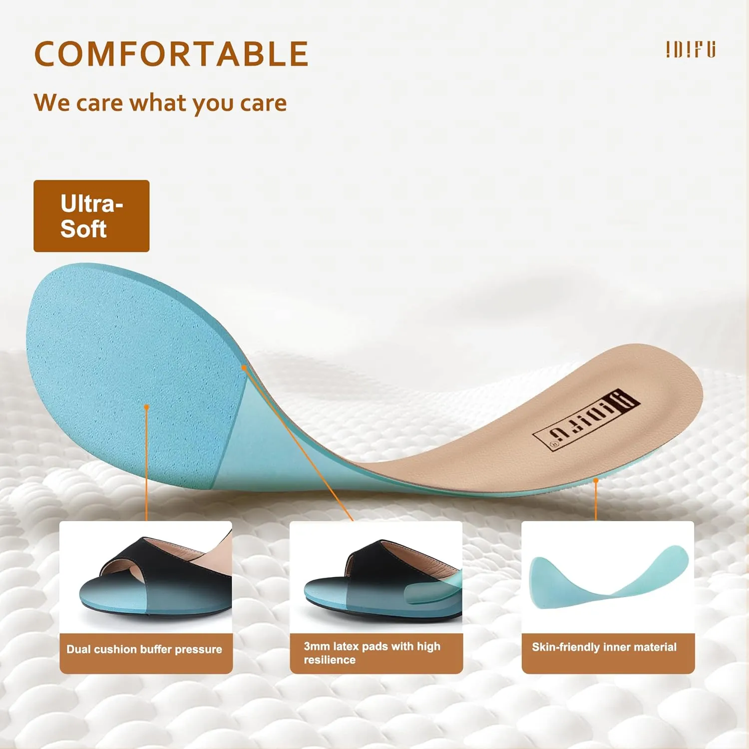 IDIFU Women's Candie-MI Peep Toe Low Block Heels Sandals Ankle Strap Comfy Chunky Wedding Dress Shoes