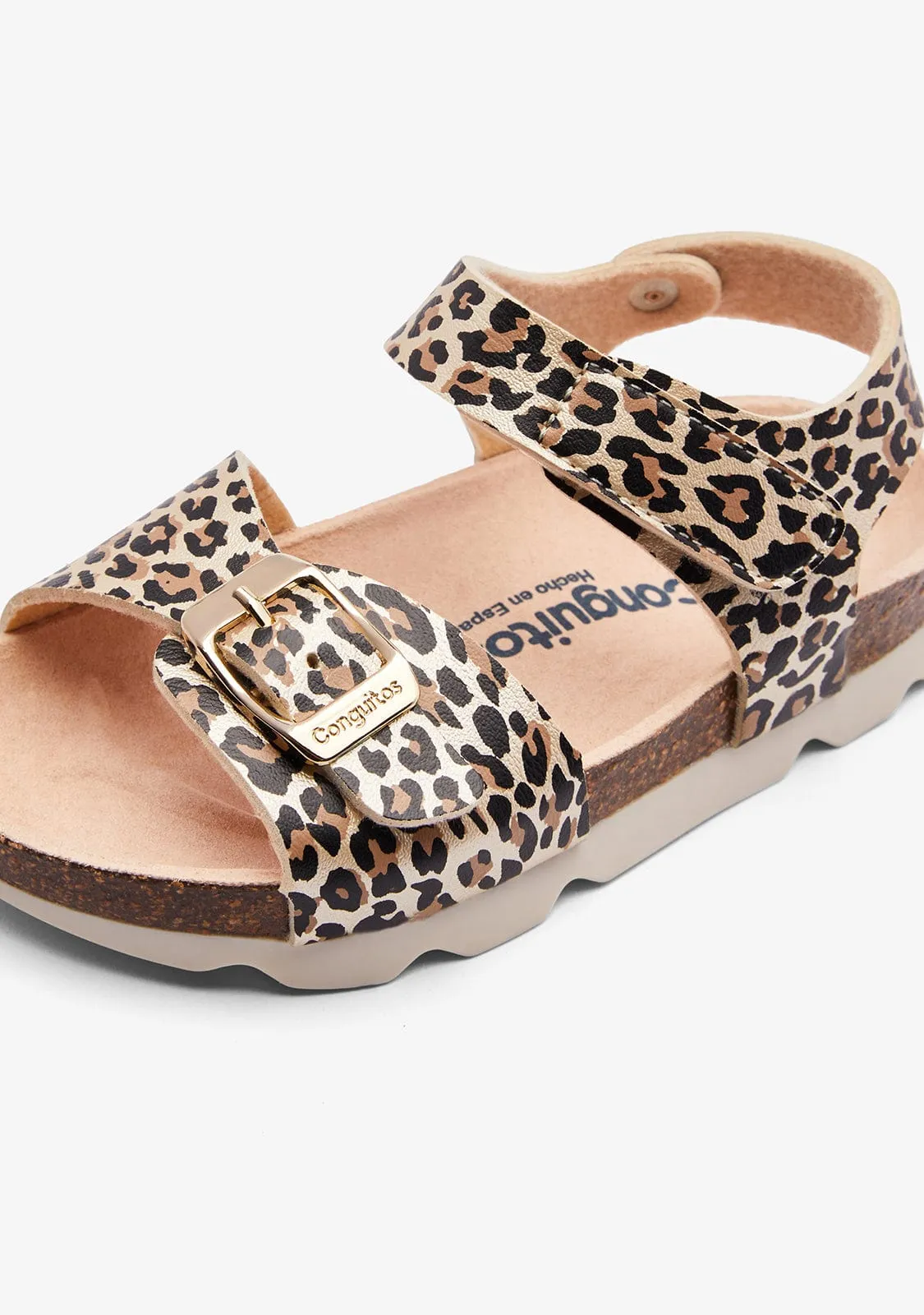 Leopard Buckle Bio Sandals