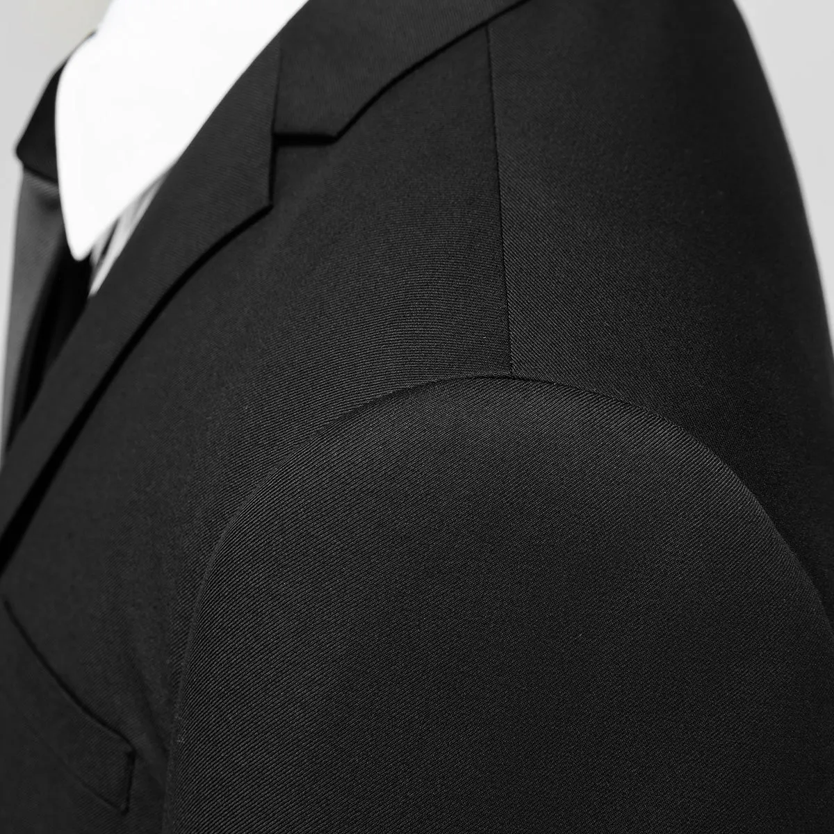 Men's 2-Piece Classic Two Button Casual Black Suit