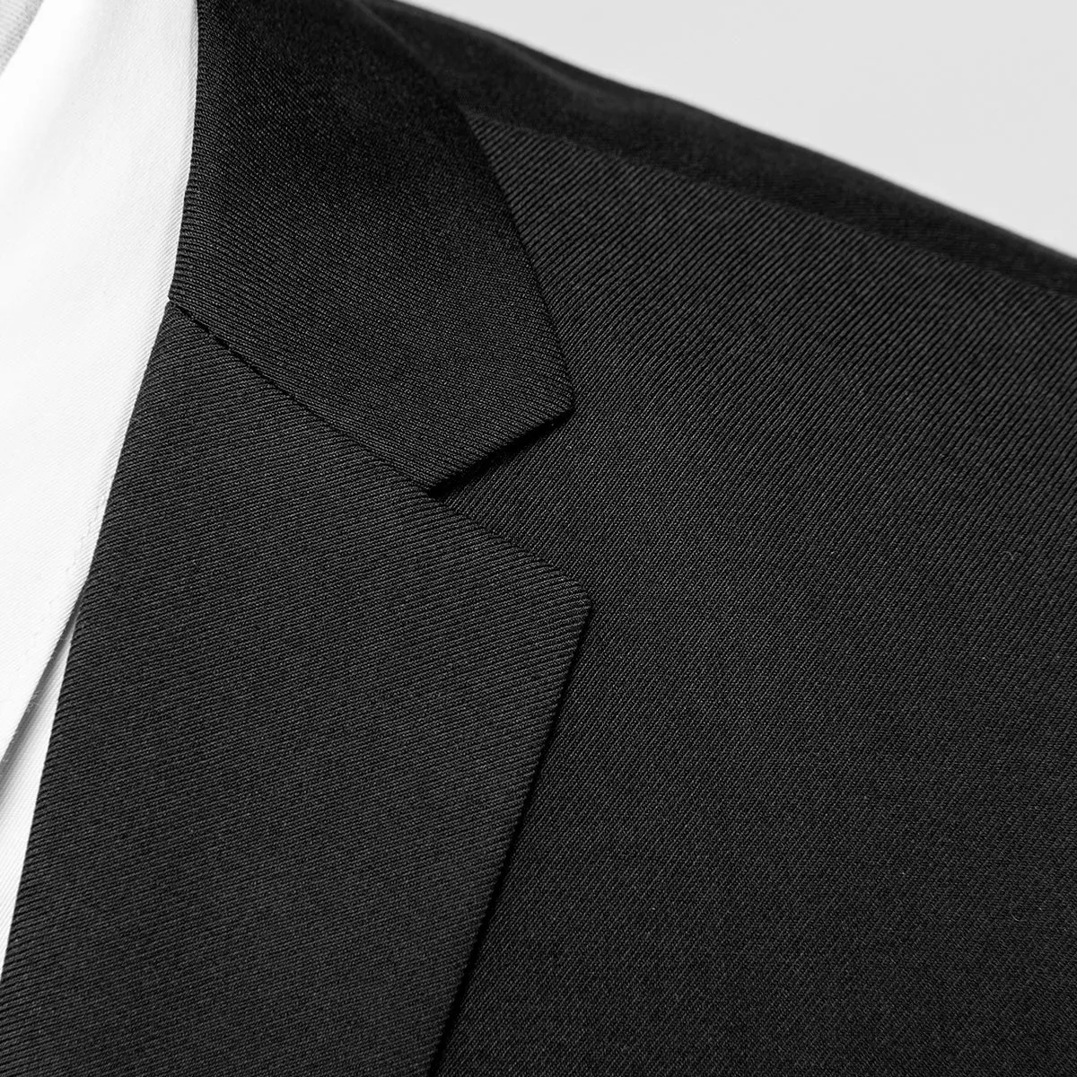 Men's 2-Piece Classic Two Button Casual Black Suit