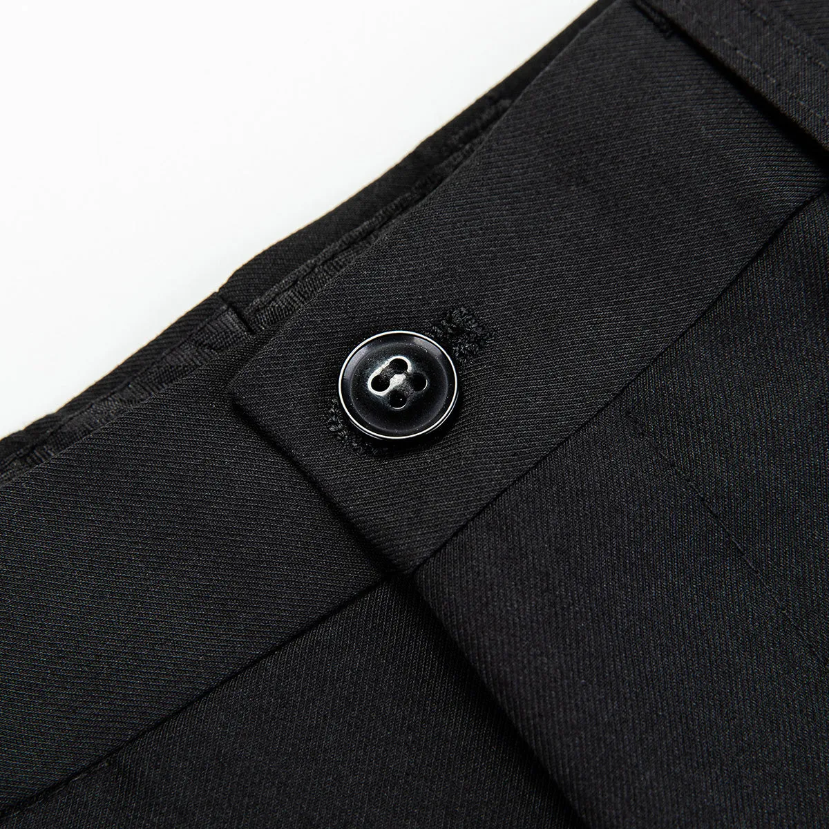 Men's 2-Piece Classic Two Button Casual Black Suit