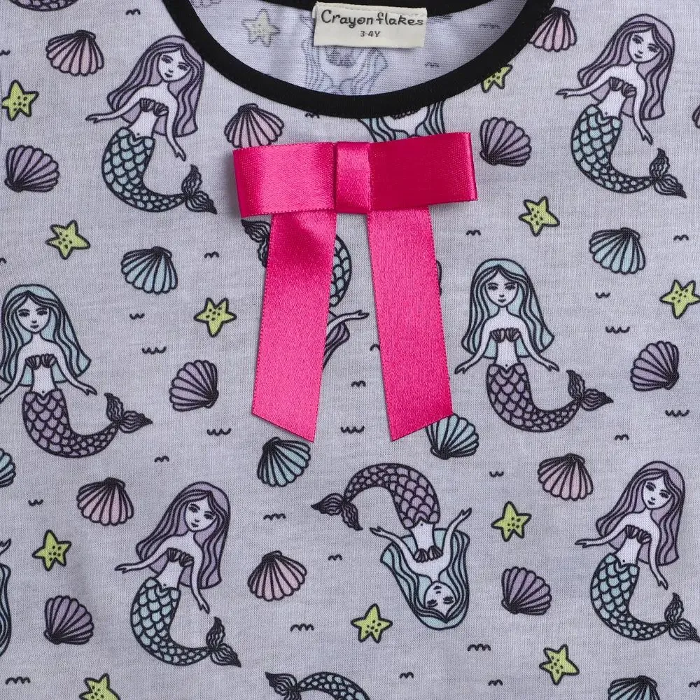 Mermaid Printed Bow Top
