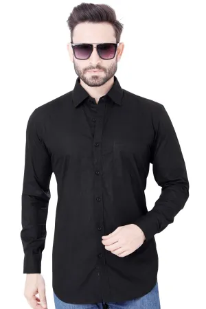 Midnight Black Cotton Shirt