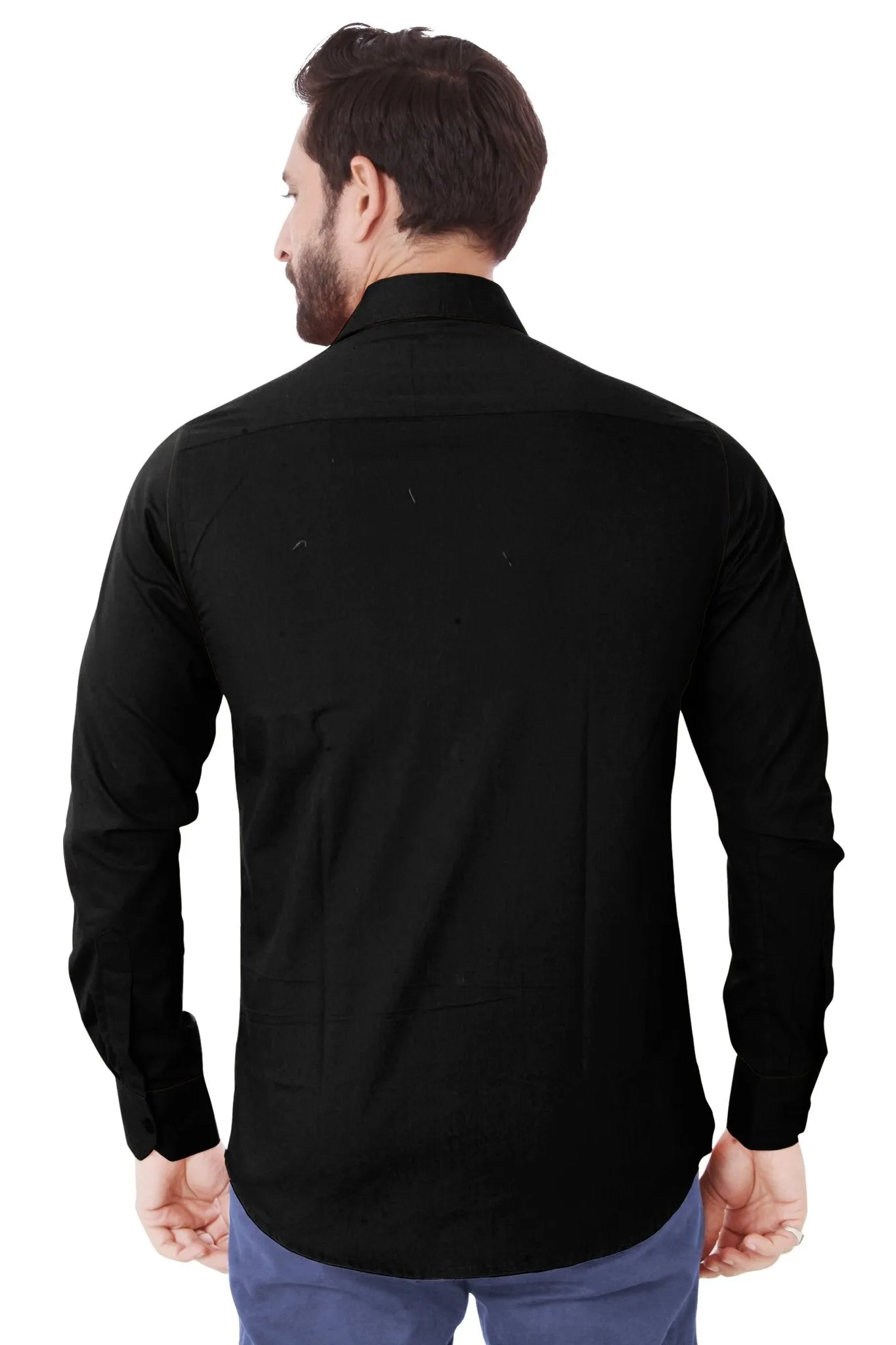 Midnight Black Cotton Shirt