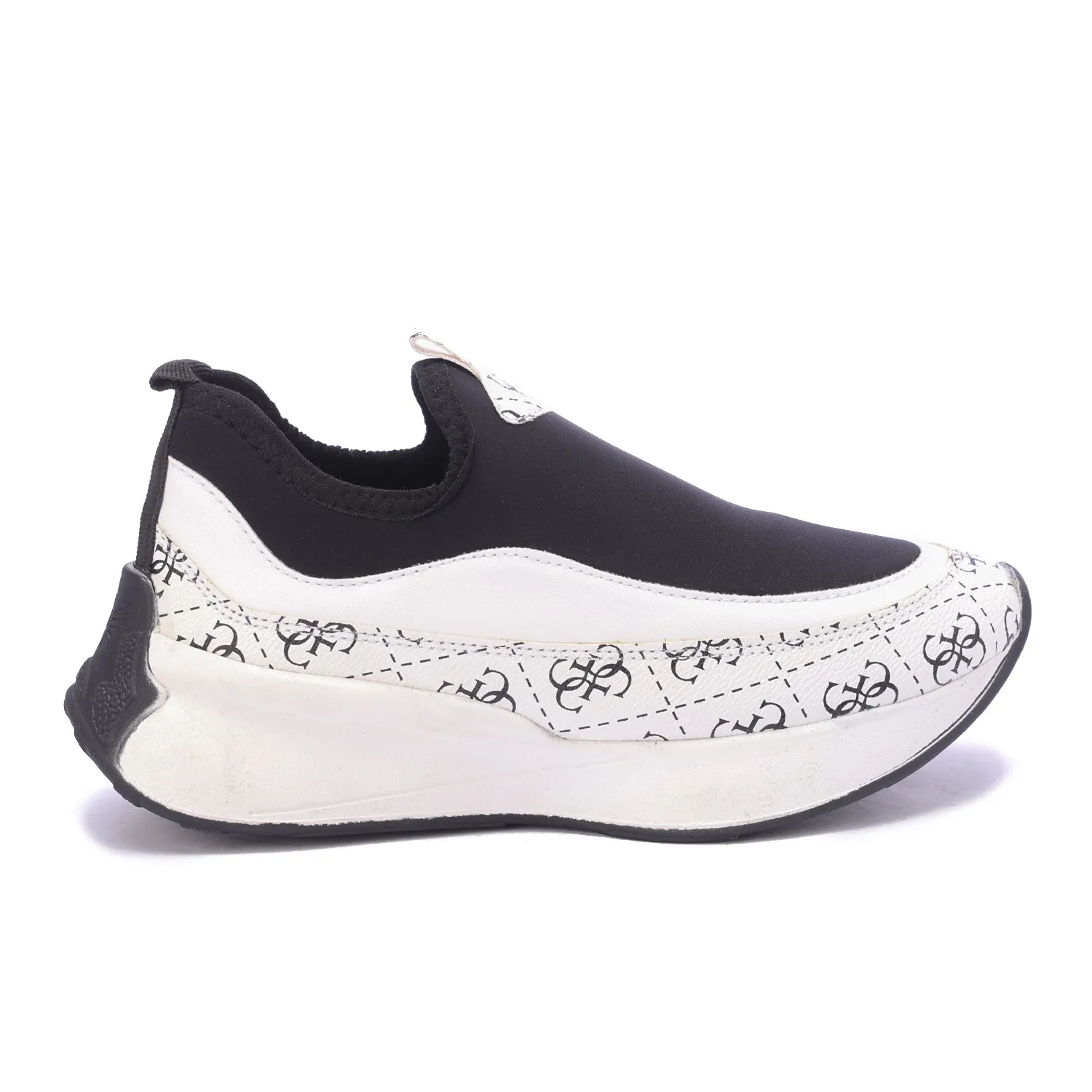 Monochrome Slip-On Chunky Sneakers-White