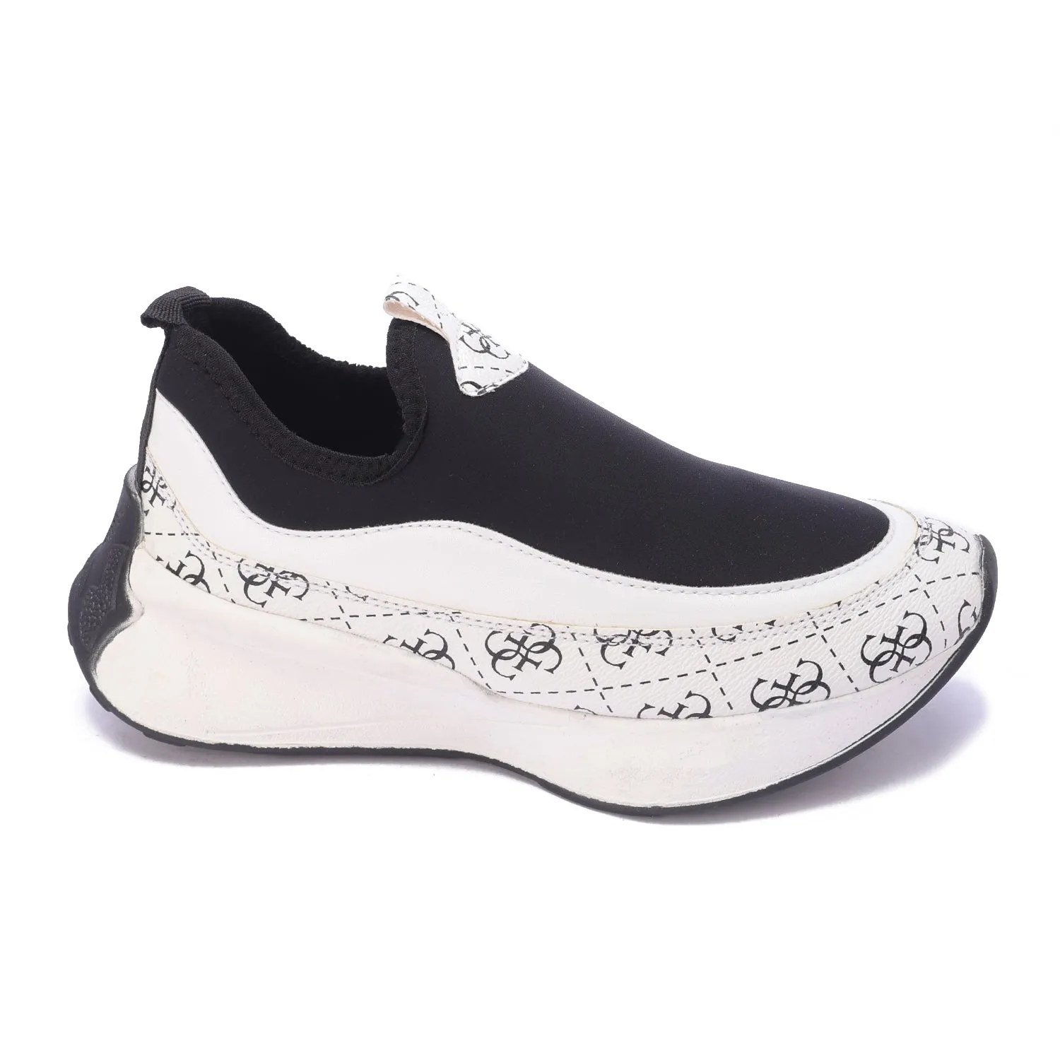 Monochrome Slip-On Chunky Sneakers-White