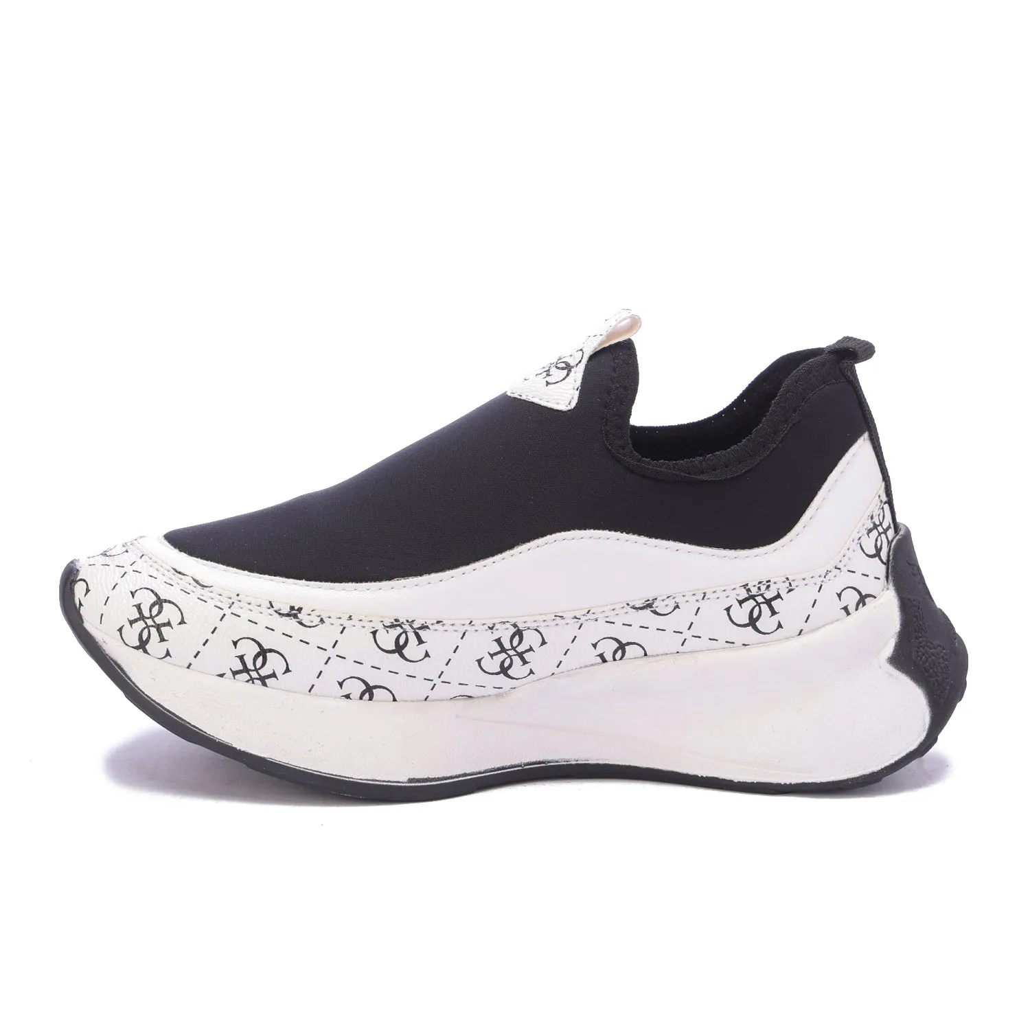 Monochrome Slip-On Chunky Sneakers-White
